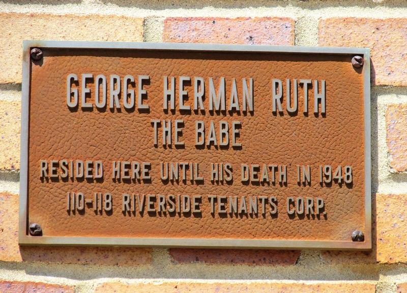 Babe Ruth Home marker - NYC - History's Homes