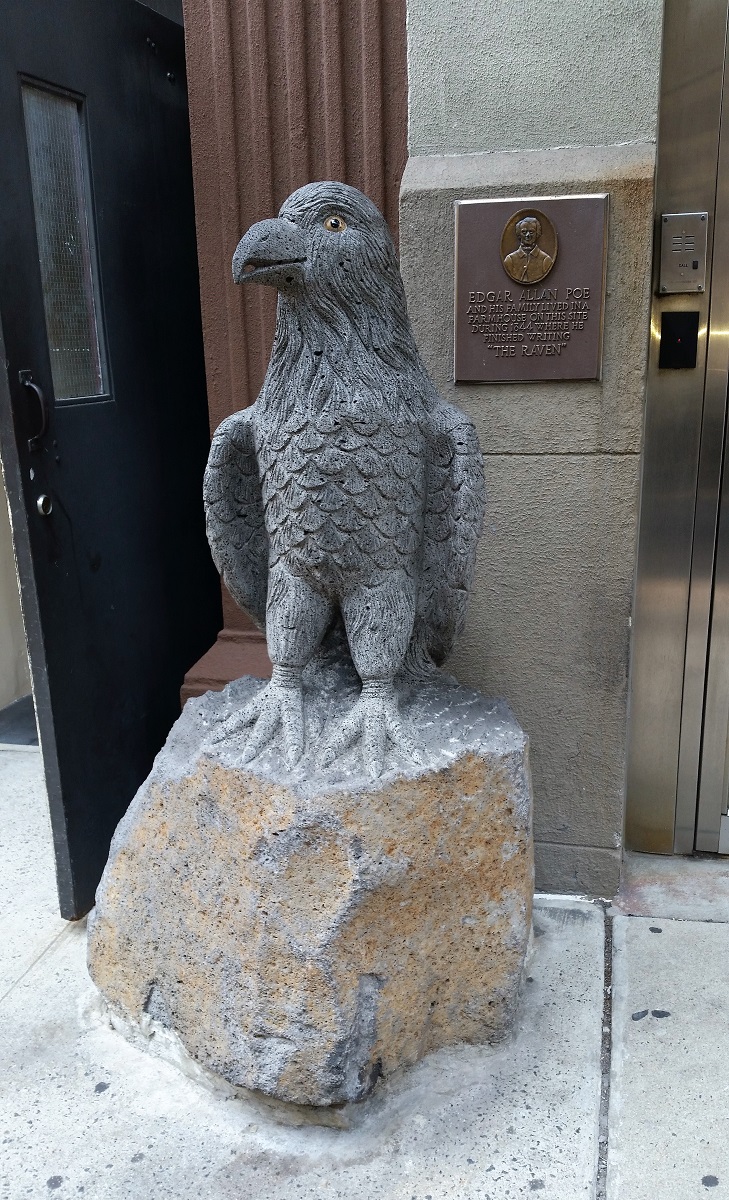 Edgar Alla Poe Home Site eagle - NYC - History's Homes