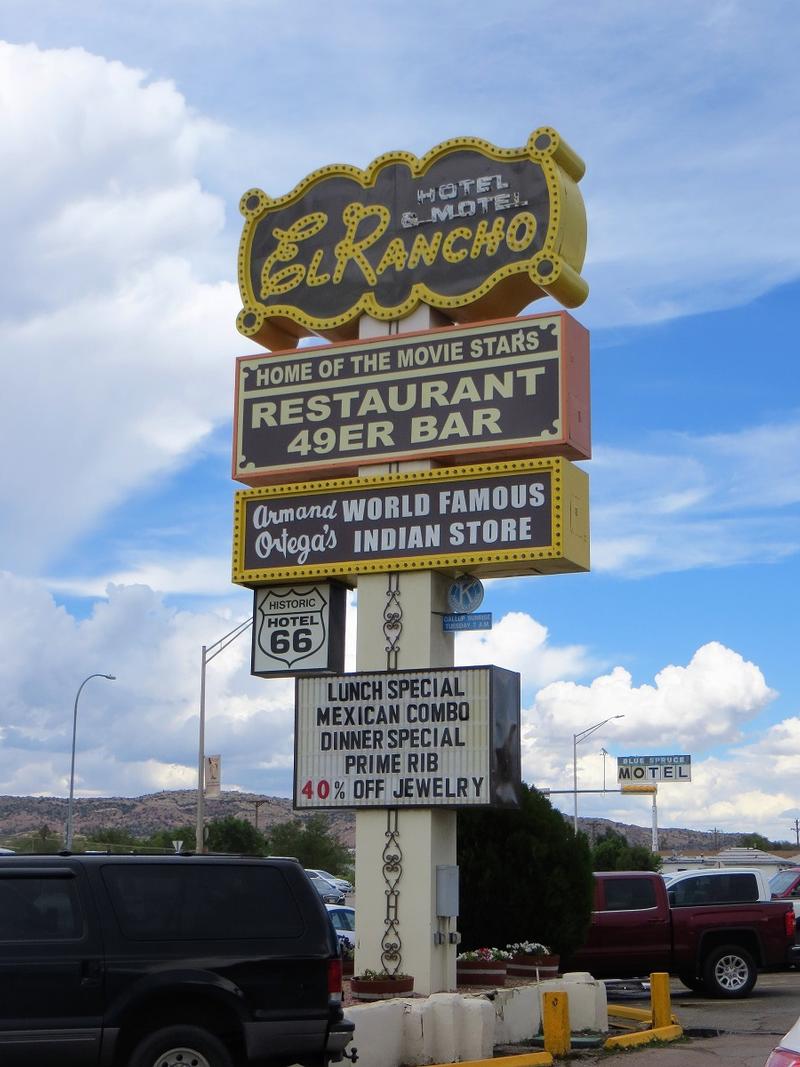 El Rancho Hotel sign - New Mexico - History's Homes