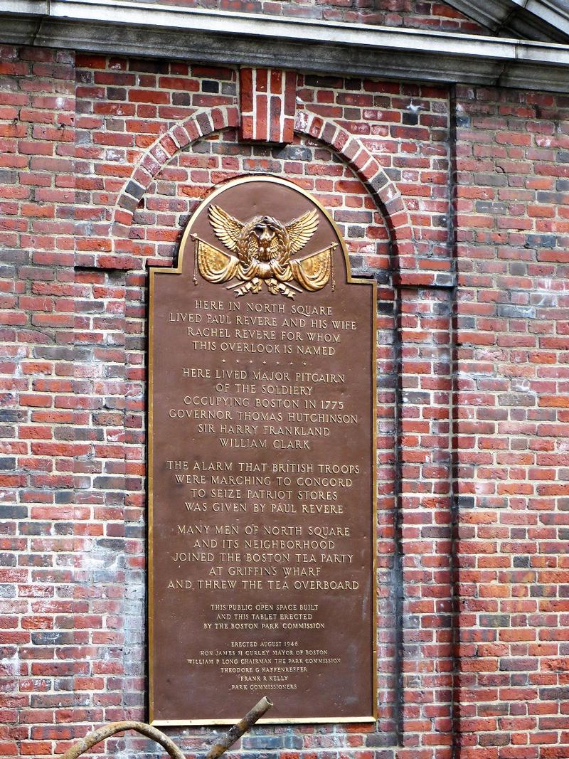 North Square marker - Boston - History's Homes