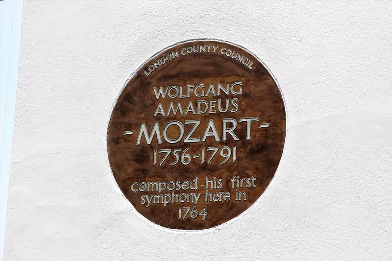 Mozart Home plaque - London - History's Homes