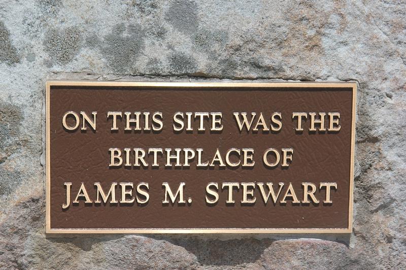 James Stewart Birthplace Site plaque - PA - History's Homes