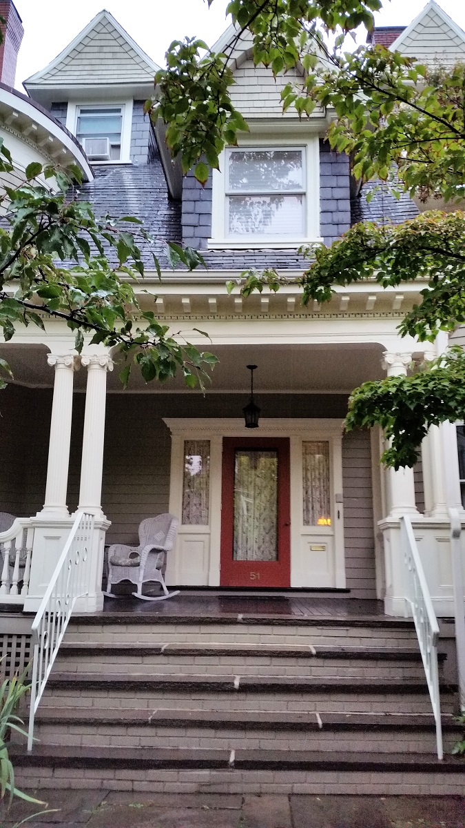 John F. Kennedy Home front door - Brookline - History's Homes