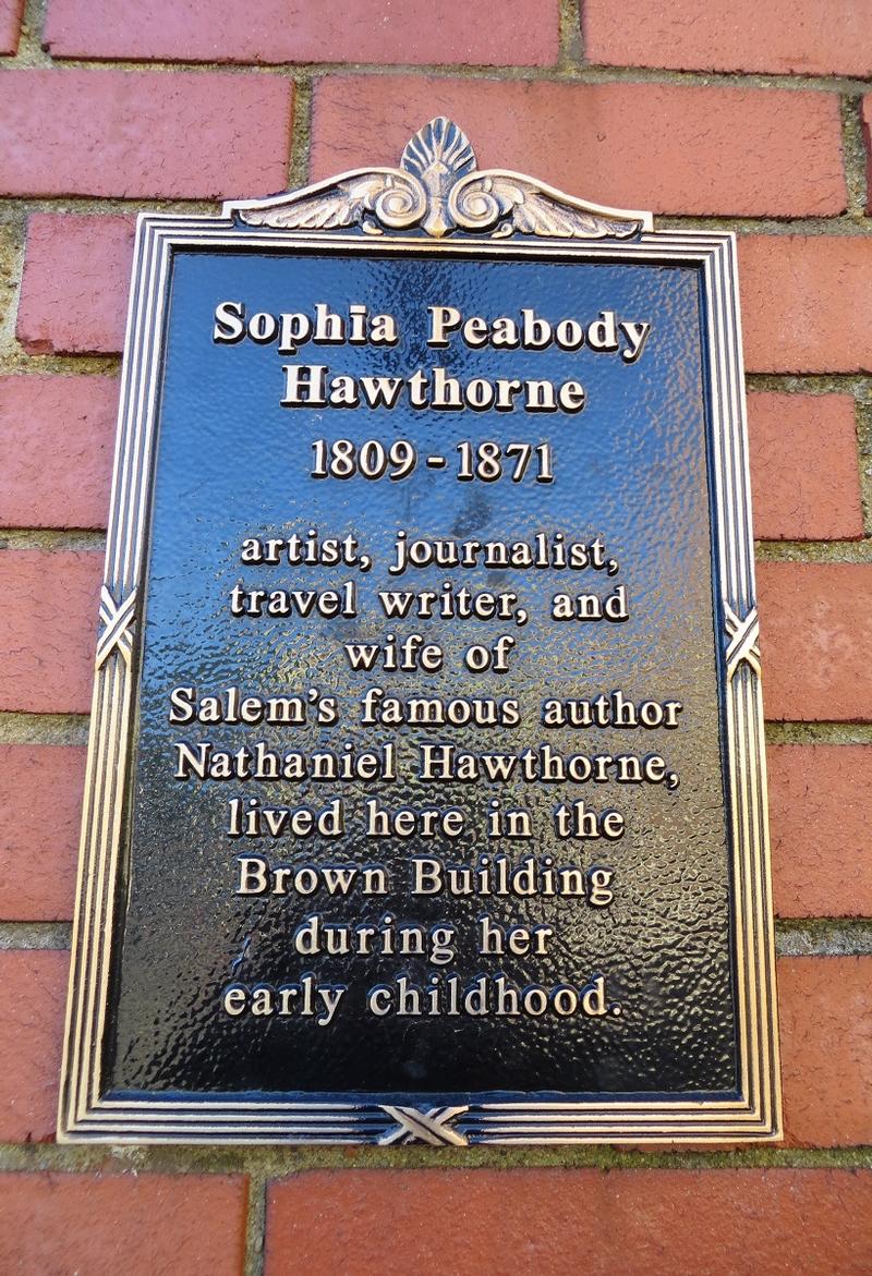 Sophia Peabody Hawthorne Home plaque - Salem - History's Homes