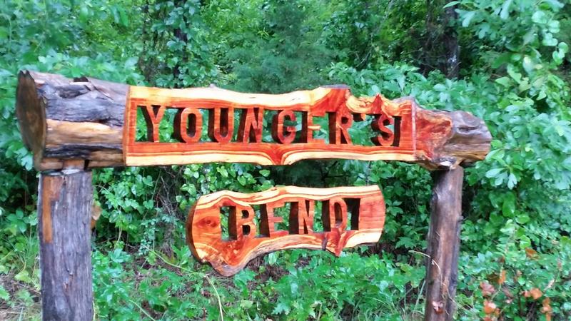 Younger's Bend sign - OK - History's Homes