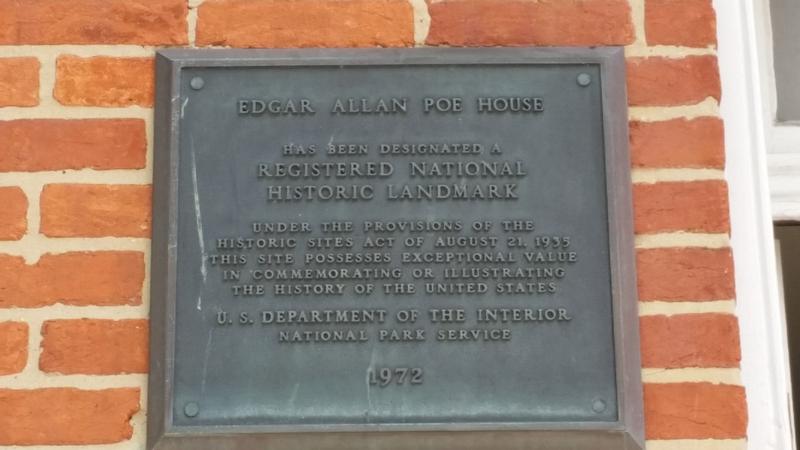 Edgar Allan Poe Home plaque - History's Homes