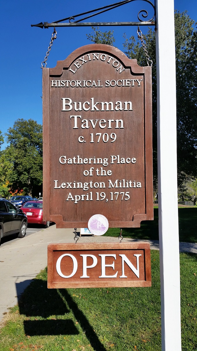 Buckman Tavern sign - Lexington - History's Homes