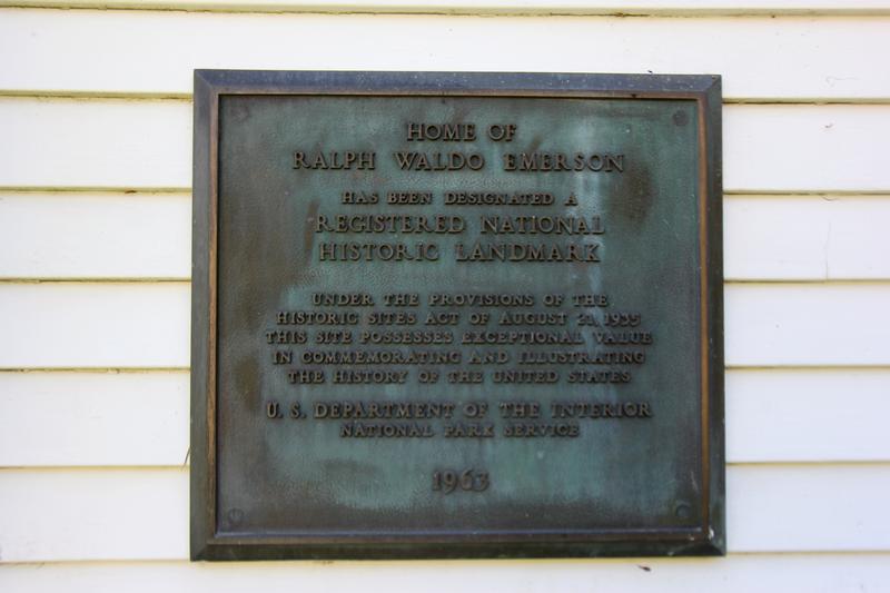 Ralph Walso Emerson House plaque - Concord - History's Homes