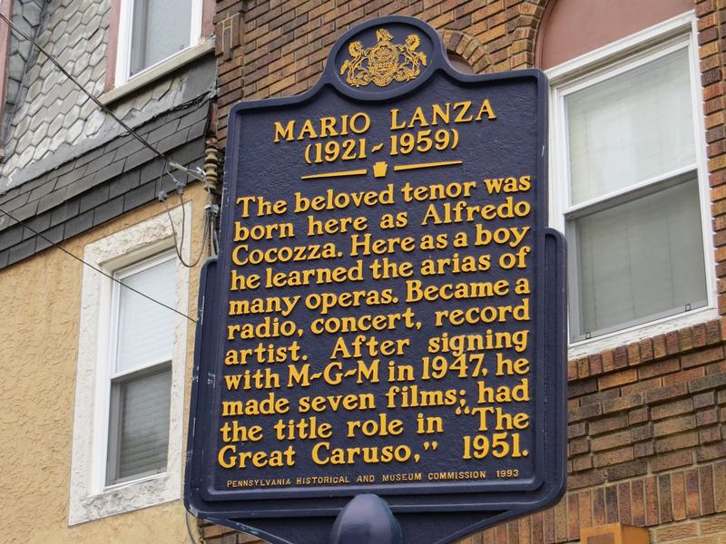 Mario Lanza Birthplace marker - Philadelphia - History's Homes