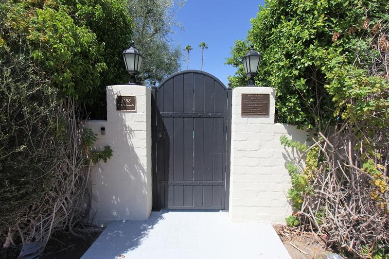 Bob Hope Home #2 front gate - Palm Springs 