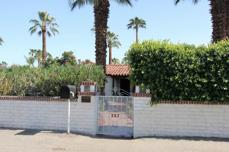 William Powell Home front gate - Palm Springs - History's Homes