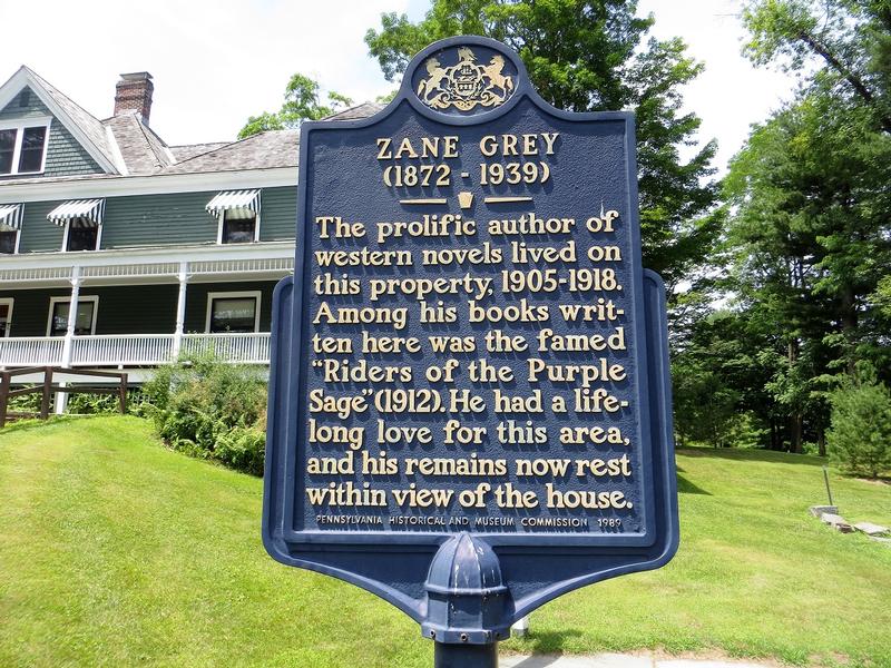 Zane Grey Home marker - PA - History's Homes