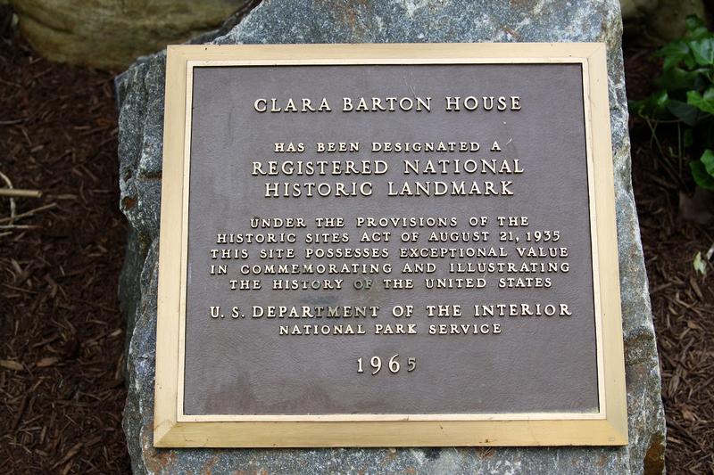 Clara Barton National Historic Site plaque - MD - History's Homes