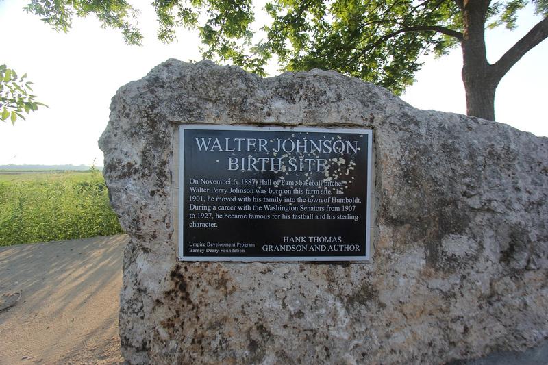 Walter Johnson Birthplace Site marker - KS - History's Homes