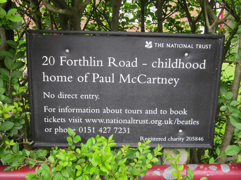 Paul McCartney Home sign - Liverpool - History's Homes