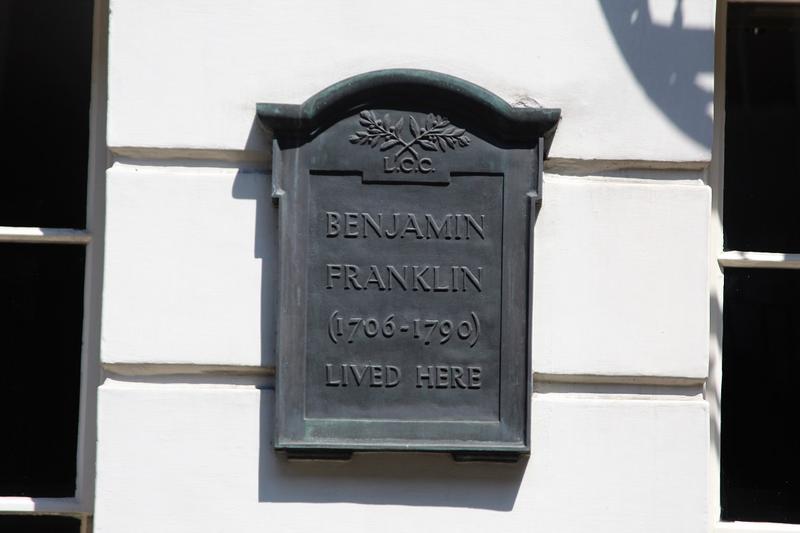 Benjamin Franklin Home plaque - London - History's Homes