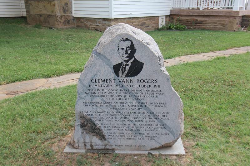 Clement Rogers marker - Oologah - History's Homes
