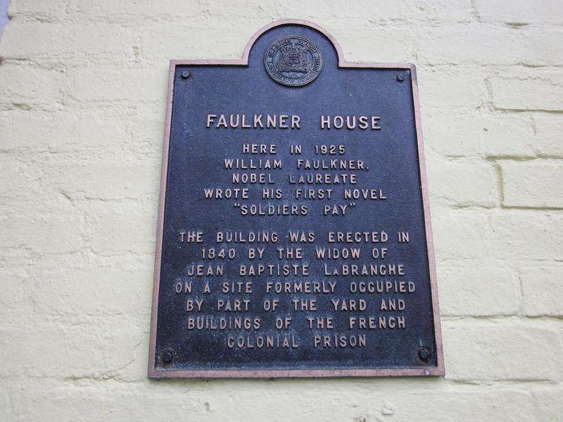 Faulkner House plaque - New Orleans - History's Homes