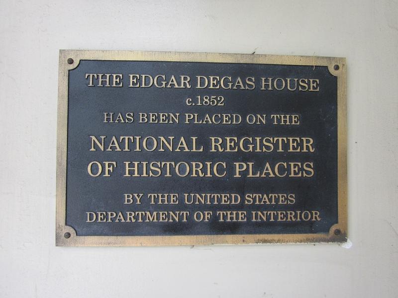 Edgar Degas Home plaque - History's Homes