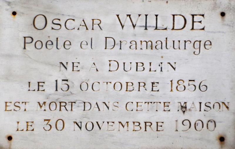 OScar Wilde plaque - Paris - History's Homes