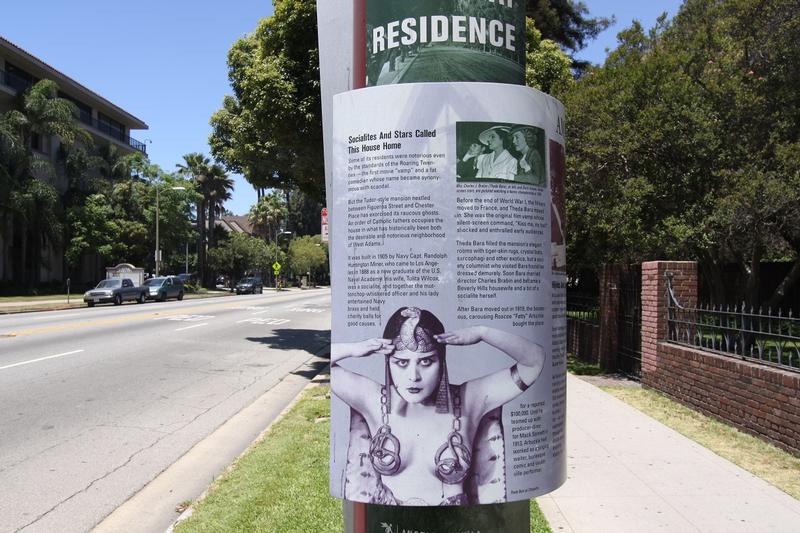 Theda Bara Home sign - CA - History's Homes