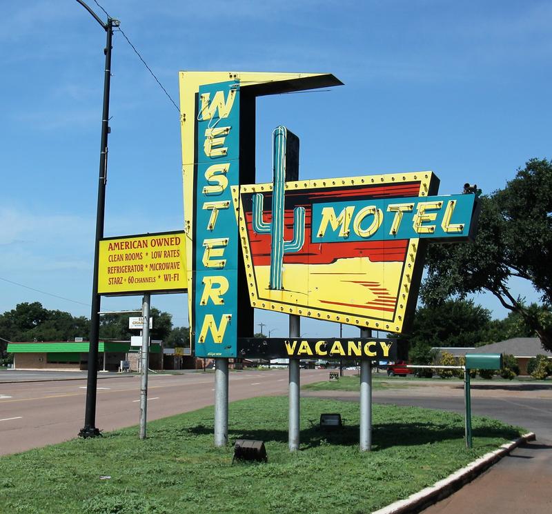 Western Motel sign - Sayre - History's Homes