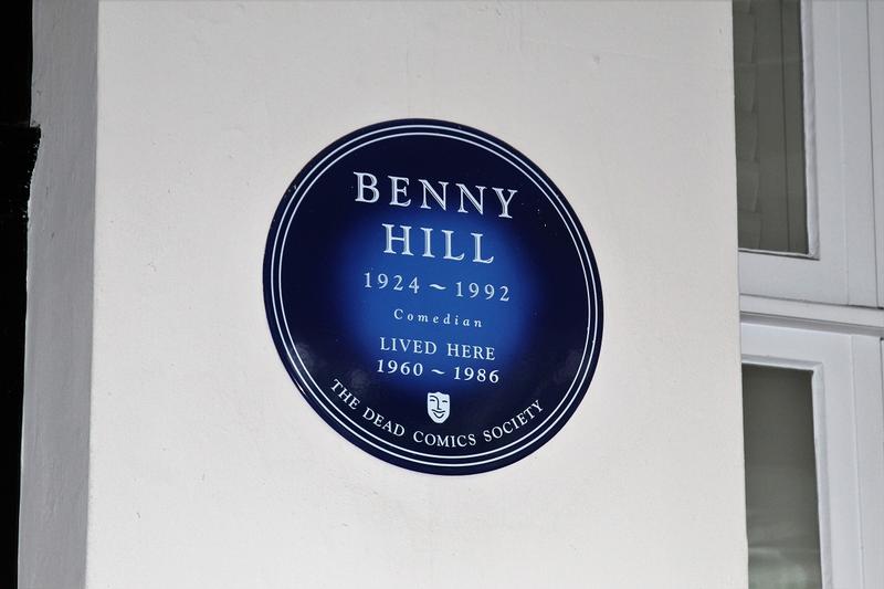 Benny Hill Home plaque - London - History's Homes