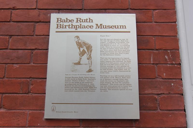 Babe Ruth Birthplace marker - History's Homes