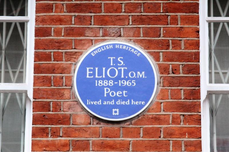 T.S. Eliot Home plaque - London - History's Homes