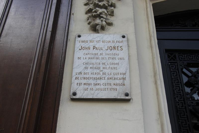 John Paul Jones Home marker - Paris - History's Homes