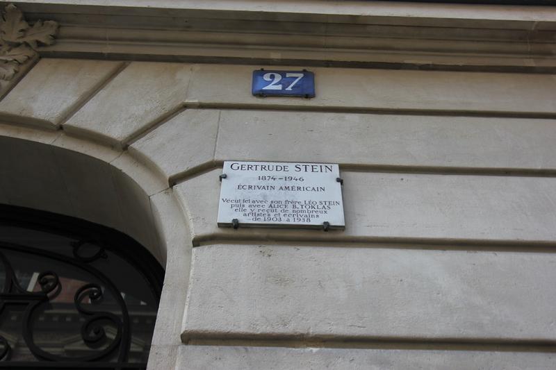 Gertrude Stein Home plaque - Paris - History's Homes