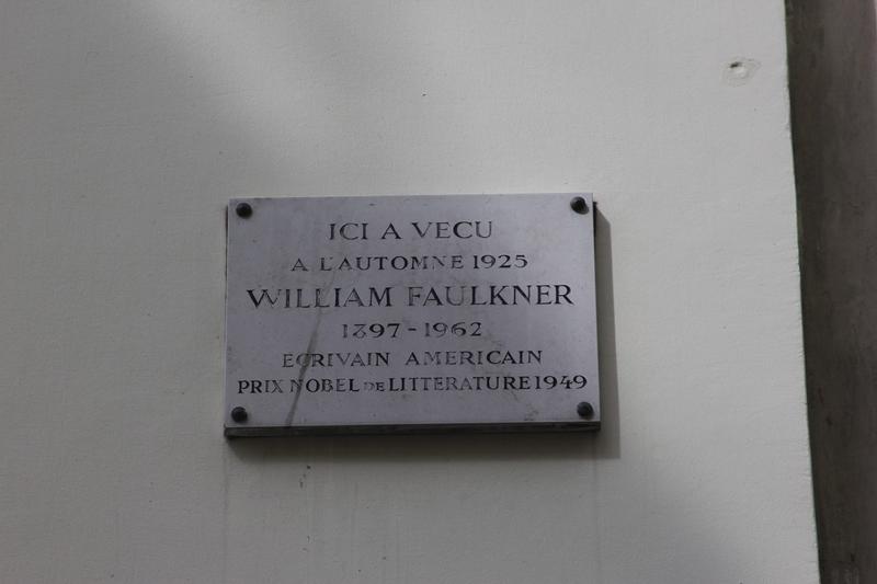William Faulkner Home plaque - Paris - History's Homes