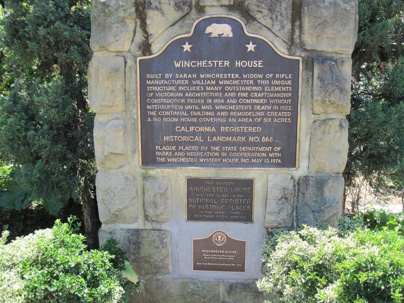 The Winchester Mystery House marker - CA - History's Homes