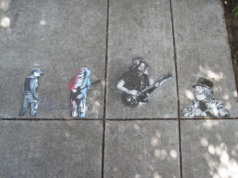 Grateful Dead Home sidewalk art - History's Homes