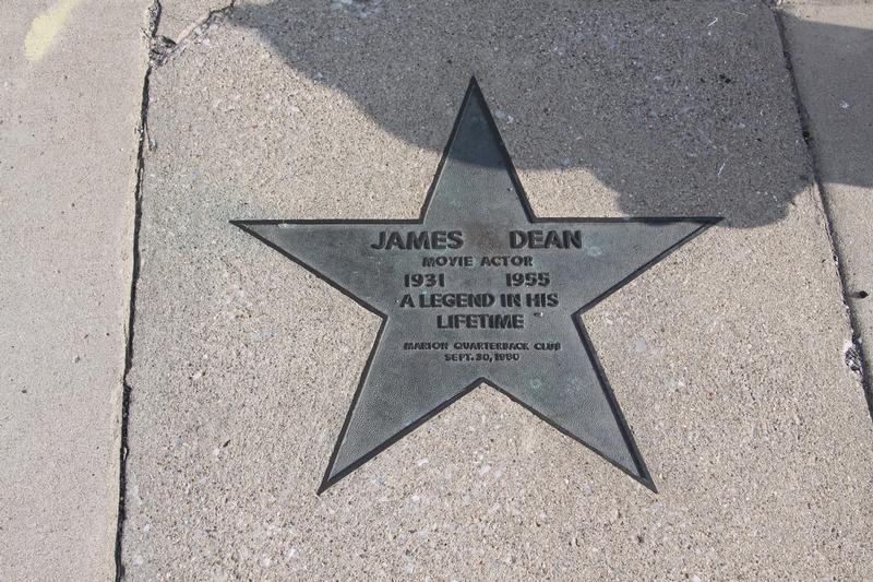 James Dean Birthplace site star plaque - History's Homes