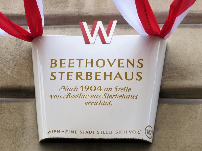 Beethovens Sterbehaus sign - Vienna - History's Homes