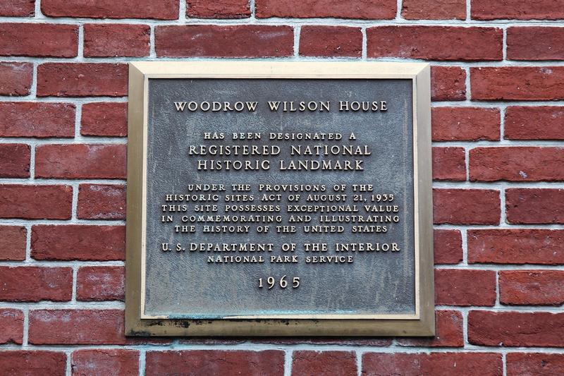 Woodrow Wilson House plaque - Washington, D.C. - History's Homes