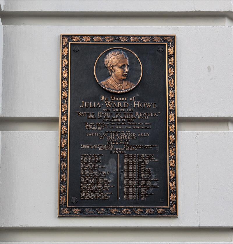 Julia Ward Howe plaque - Washington, D.C. - History's Homes
