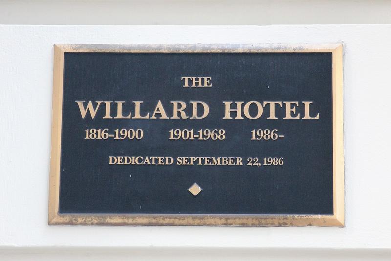Willard Hotel plaque - Washington, D.C. - History's Homes