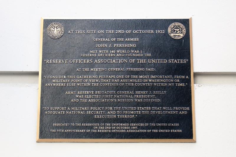 General Pershing plaque - Washington, D.C. - History's Homes