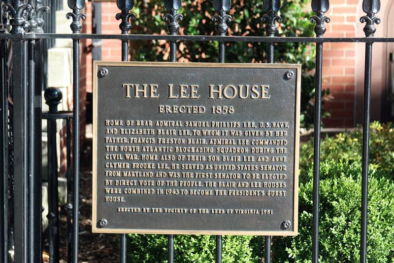 Lee House plaque - Washington, D.C. - History's Homes