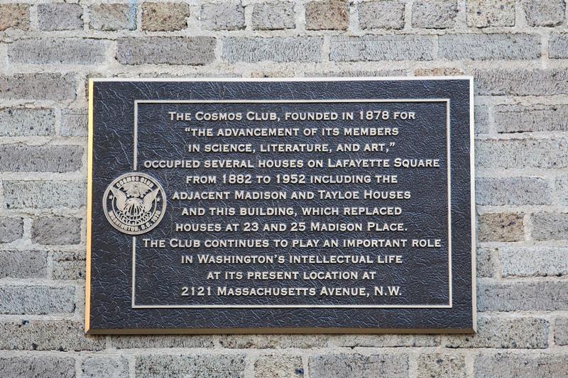 Cosmos Club plaque - Washington, D.C. - History's Homes