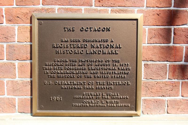 Octagon House plaque - Washington, D.C. - History's Homes