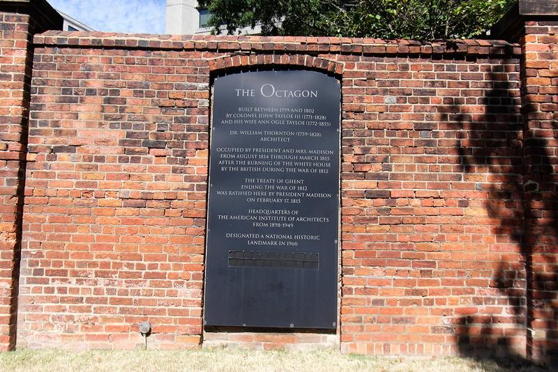 Octagon House marker - Washington, D.C. - History's Homes