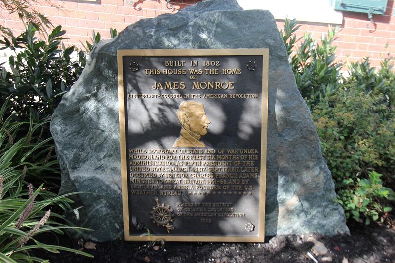 James Monroe plaque - Washington, D.C. - History's Homes