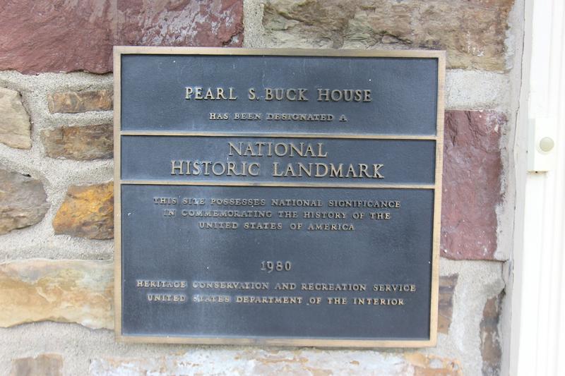 Pearl S. Buck Home plaque - PA - History's Homes